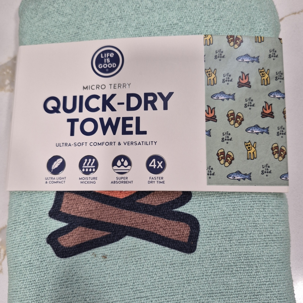 Life Is Good Mint Green Micro Terry Towel